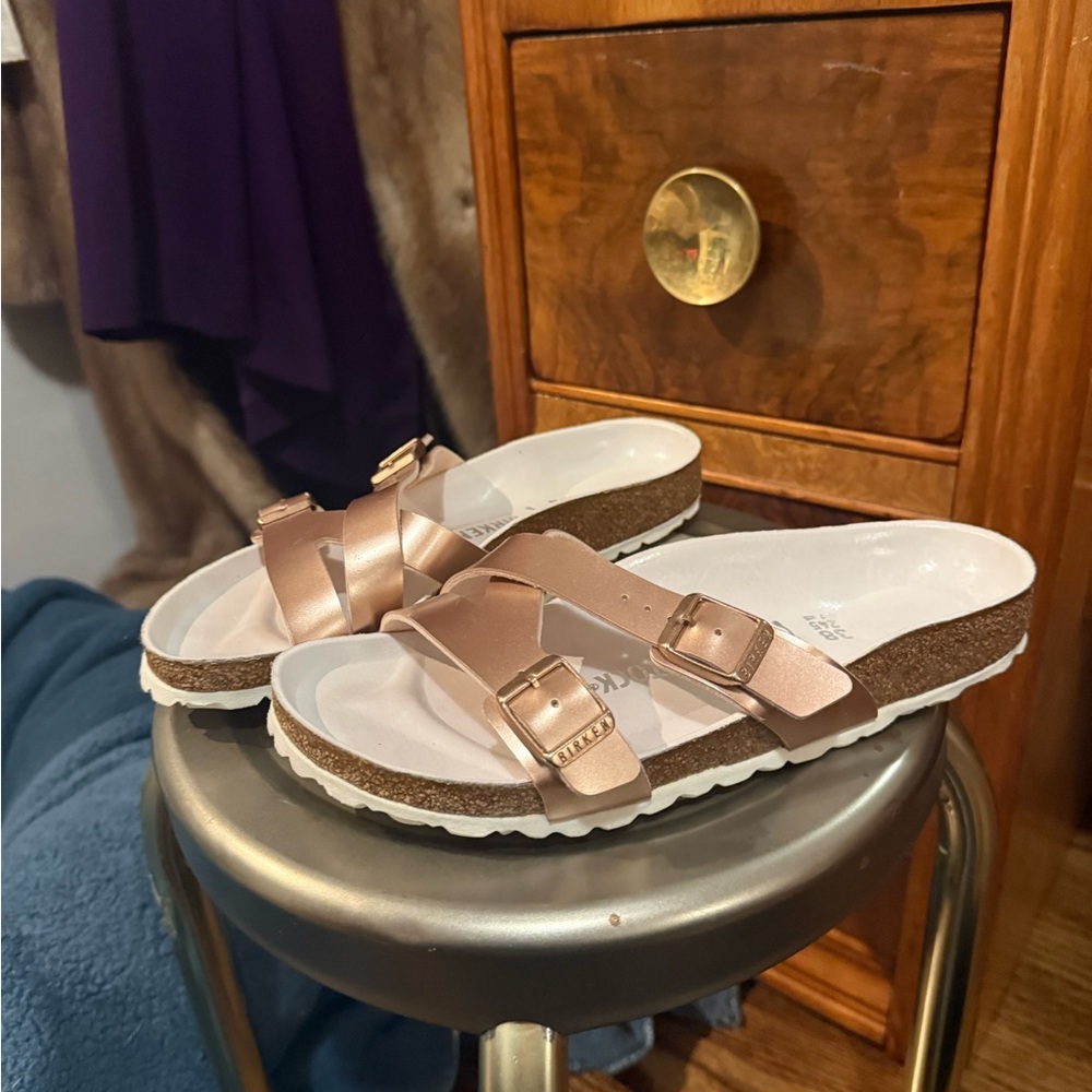 Birkenstock Rose Gold Sandals